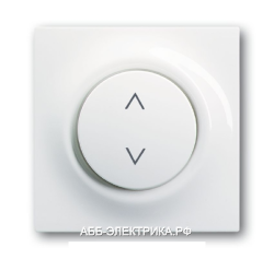 Выключатель для жалюзи кнопочный, цвет Белый, ABB Impuls